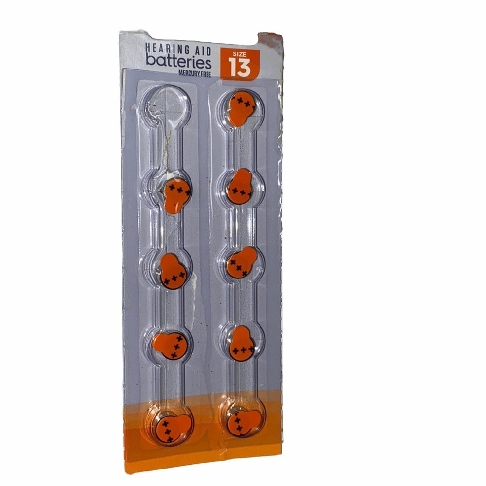 Hearing aid batteries 1.45 volt; mercury free; size 13